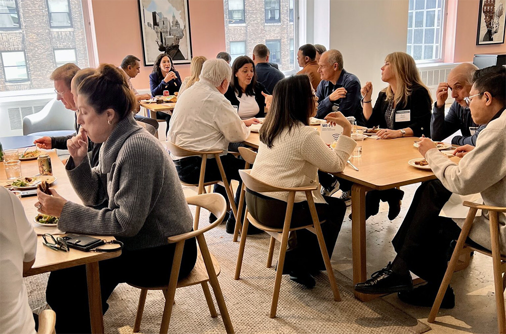 Engage Direct NYC attendees share a meal and conversation about the hot topics of the day.