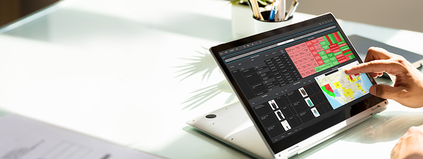retail analytic software on tablet