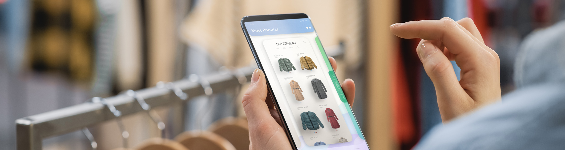 Unified Commerce in action on mobile device