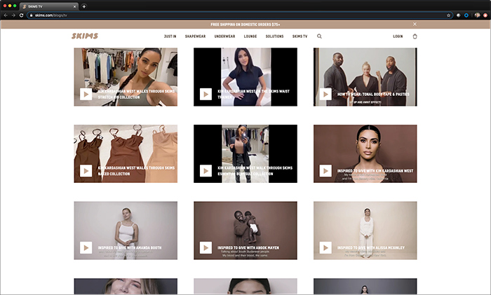 SkimsTV Website